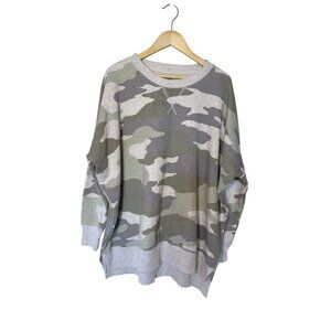 Aerie Women's Oversized Camo Crewneck Sweatshirt Jumper Size Small